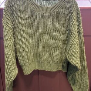 SHEIN Sage Green Women's Crew Neck Sweater